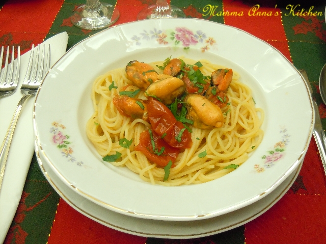 spaghetti con le cozze